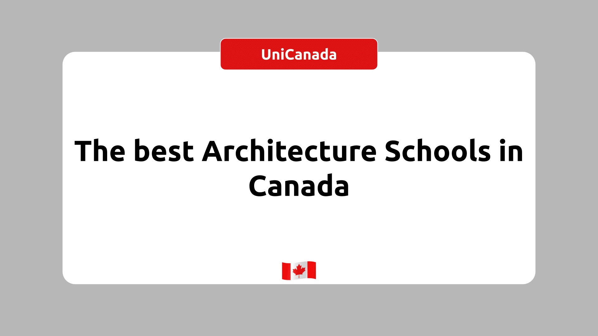 Best Architecture Schools In Canada 