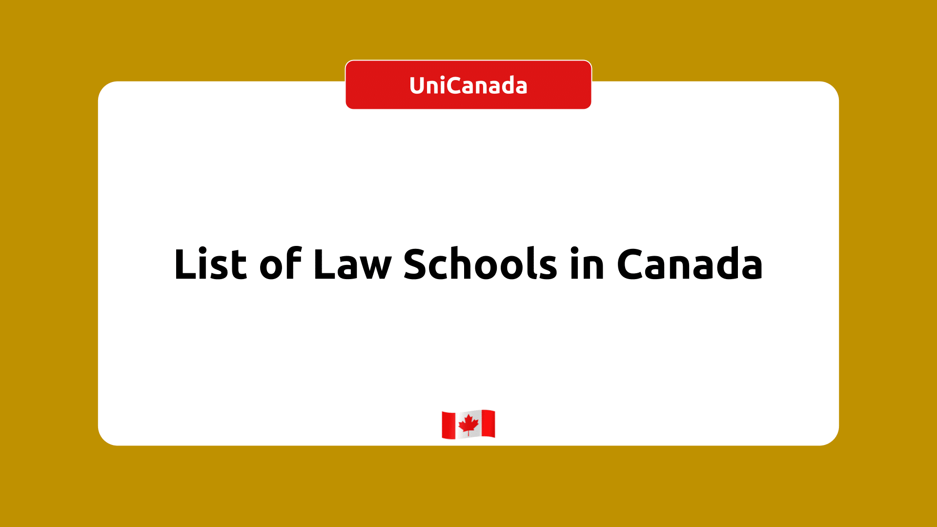 List Of Law Schools In Canada 